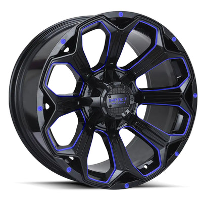 Impact Offroad 817 Black Blue Milled Wheel