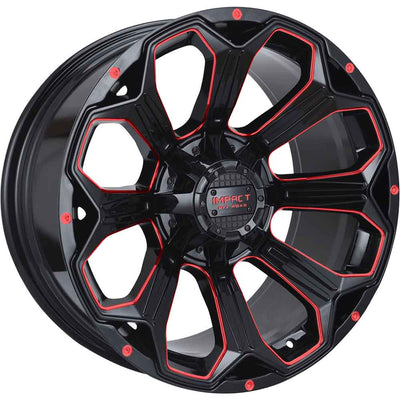 Impact Offroad 817 Black Red Milled Wheel