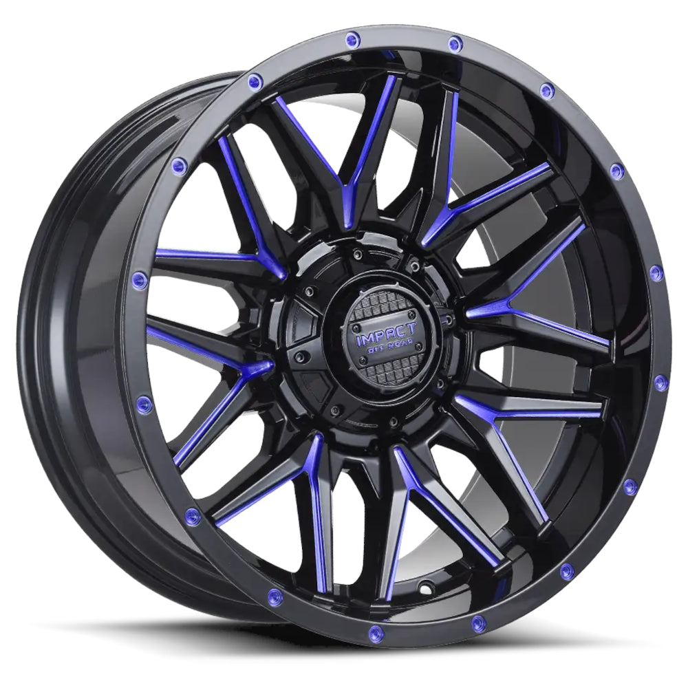 Impact Offroad 819 Black Blue Milled Wheel