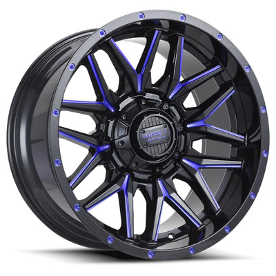 Impact Offroad 819 Black Blue Milled Wheel