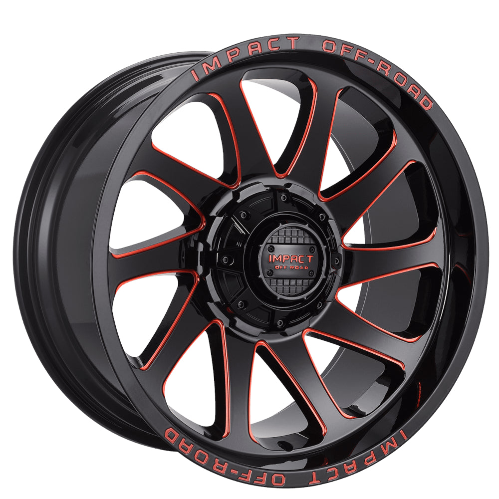 Impact Offroad 825 Black Red Milled Wheel
