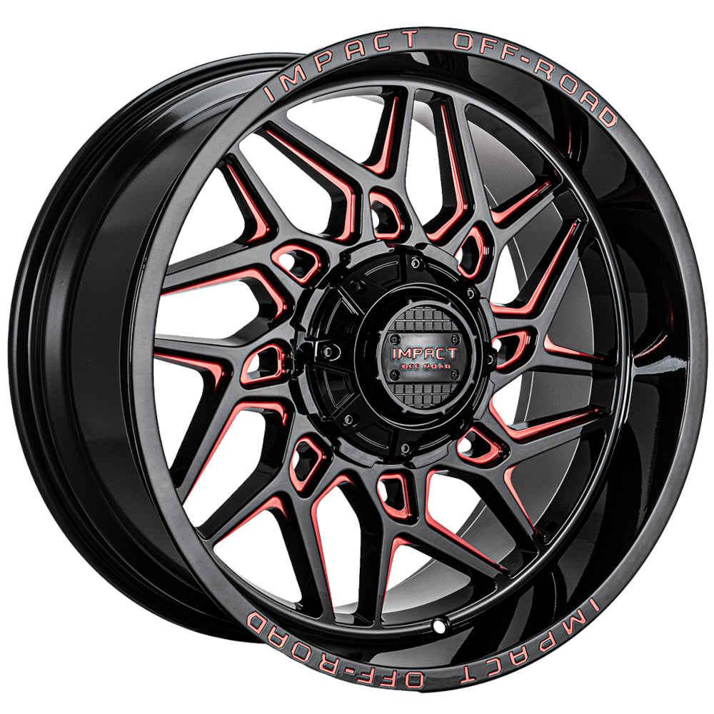 Impact Offroad 829 Black Red Milled Wheel