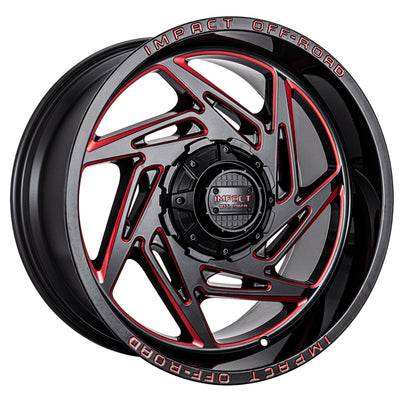 Impact Offroad 830 Black Red Milled Wheel