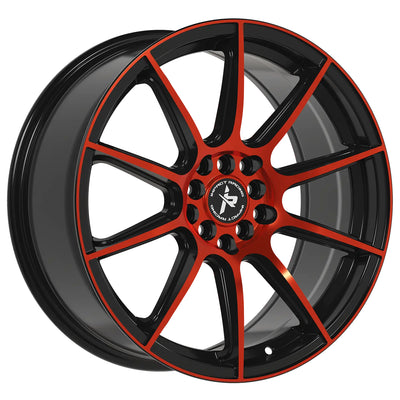 Impact Racing 502 Black Red Machined Wheel
