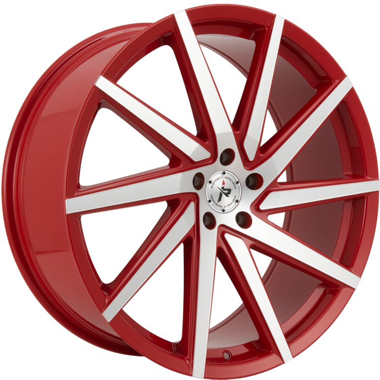 Impact Racing 601 Red Machined Wheel