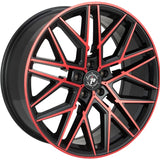 Impact Racing 602 Black Red Machined Wheel