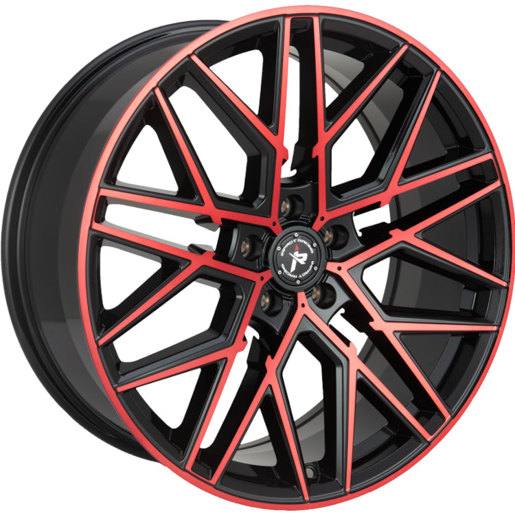 Impact Racing 602 Black Red Machined Wheel