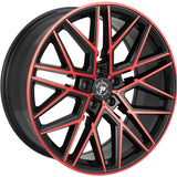 Impact Racing 602 Black Red Machined Wheel