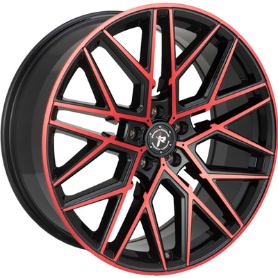 Impact Racing 602 Black Red Machined Wheel