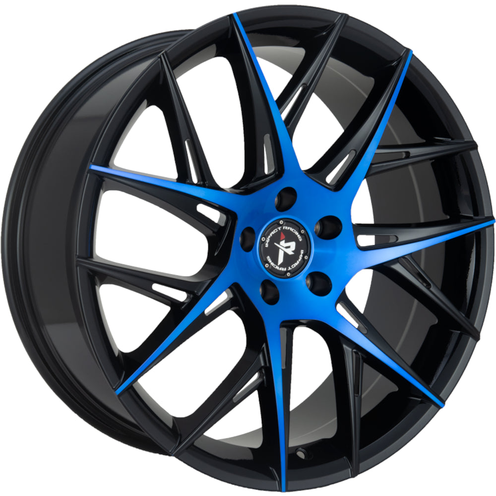 Impact Racing 603 Black Blue Machined Wheel