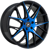 Impact Racing 603 Black Blue Machined Wheel