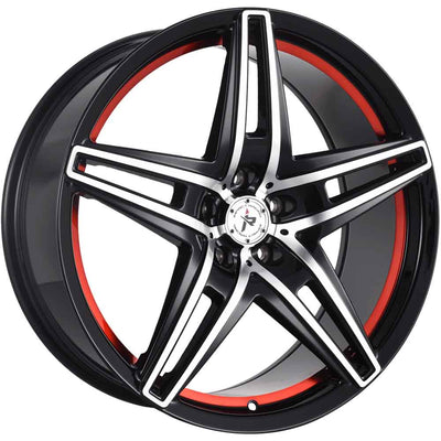 Impact Racing 604 Black Machined Wheel