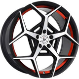 Impact Racing 607 Black Machined Wheel