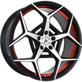 Impact Racing 607 Black Machined Wheel