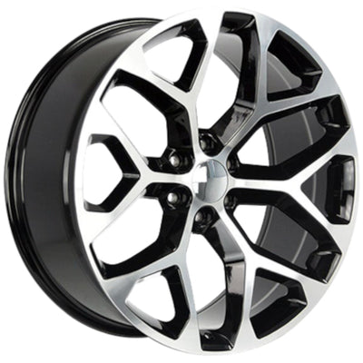 Impact Replicas Snowflake Black Machined Wheel