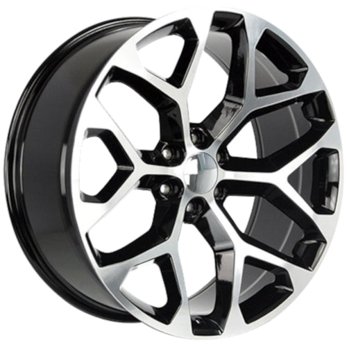 Impact Replicas Snowflake Black Machined Wheel
