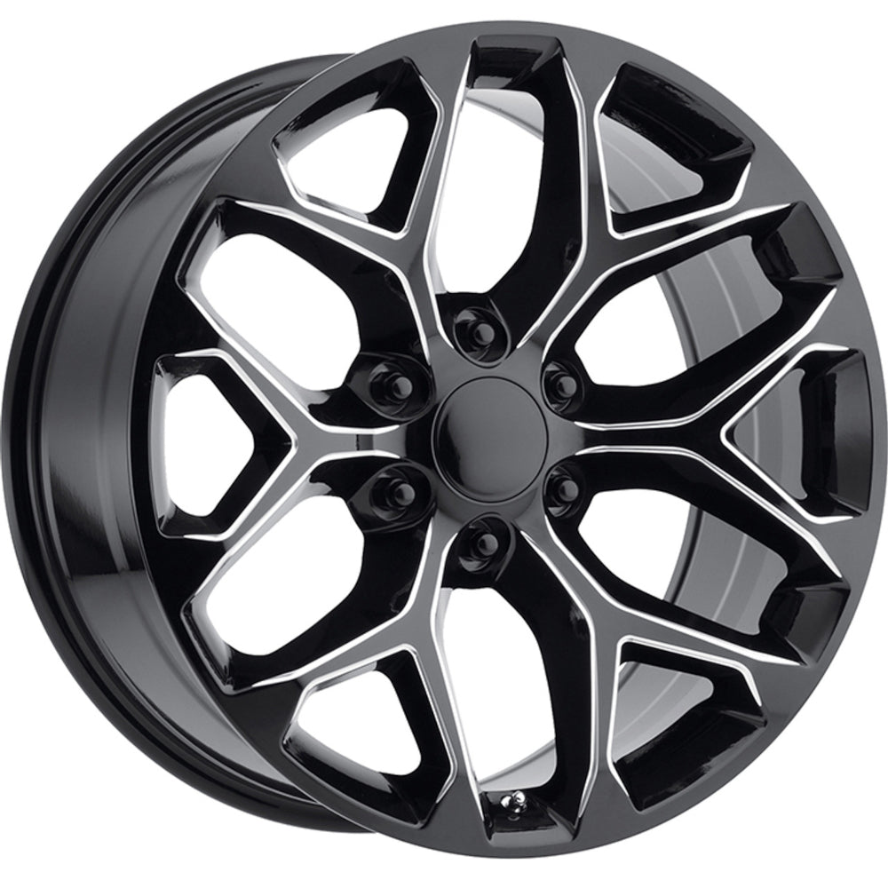 Impact Replicas Snowflake Black Milled Wheel