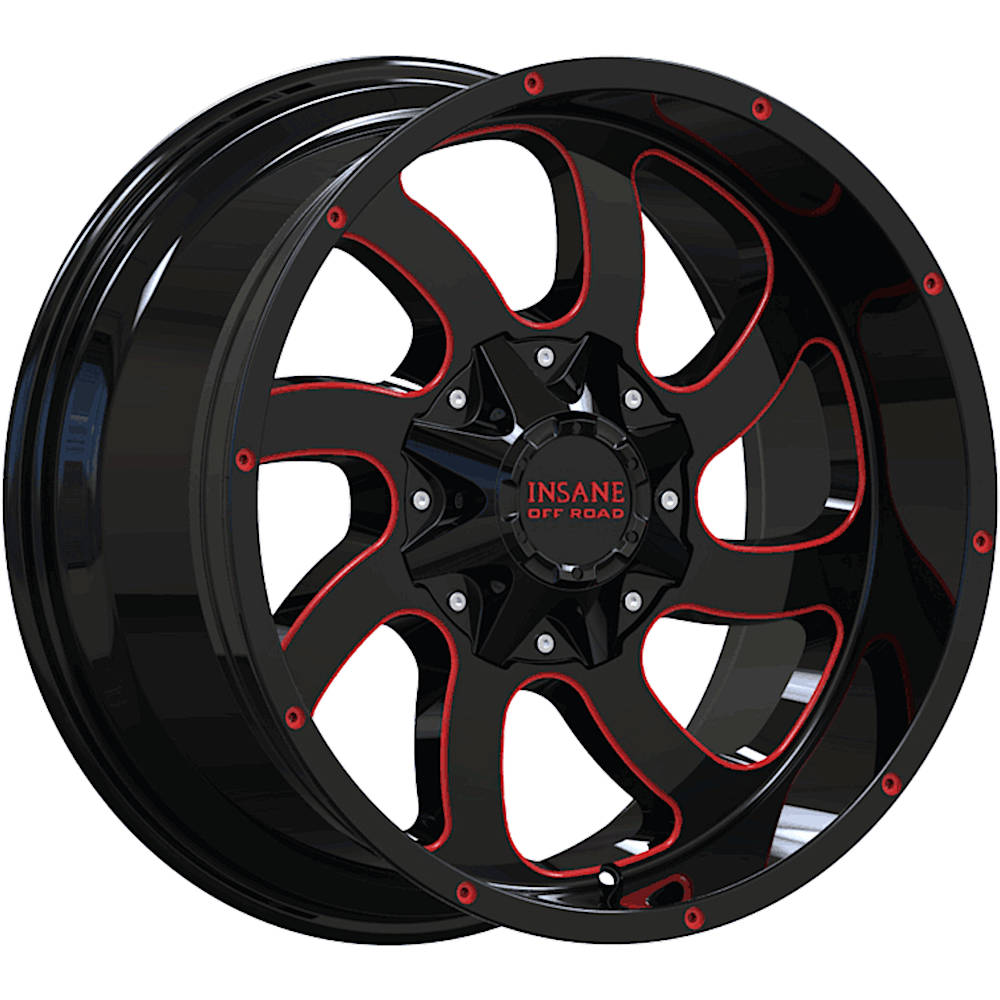 Insane Offroad IO-05 Black Red Milled Wheel