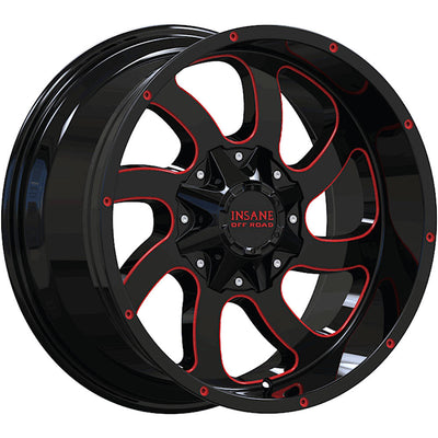 Insane Offroad IO-05 Black Red Milled Wheel
