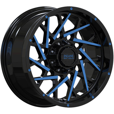 Insane Offroad IO-11 Black Blue Machined Wheel