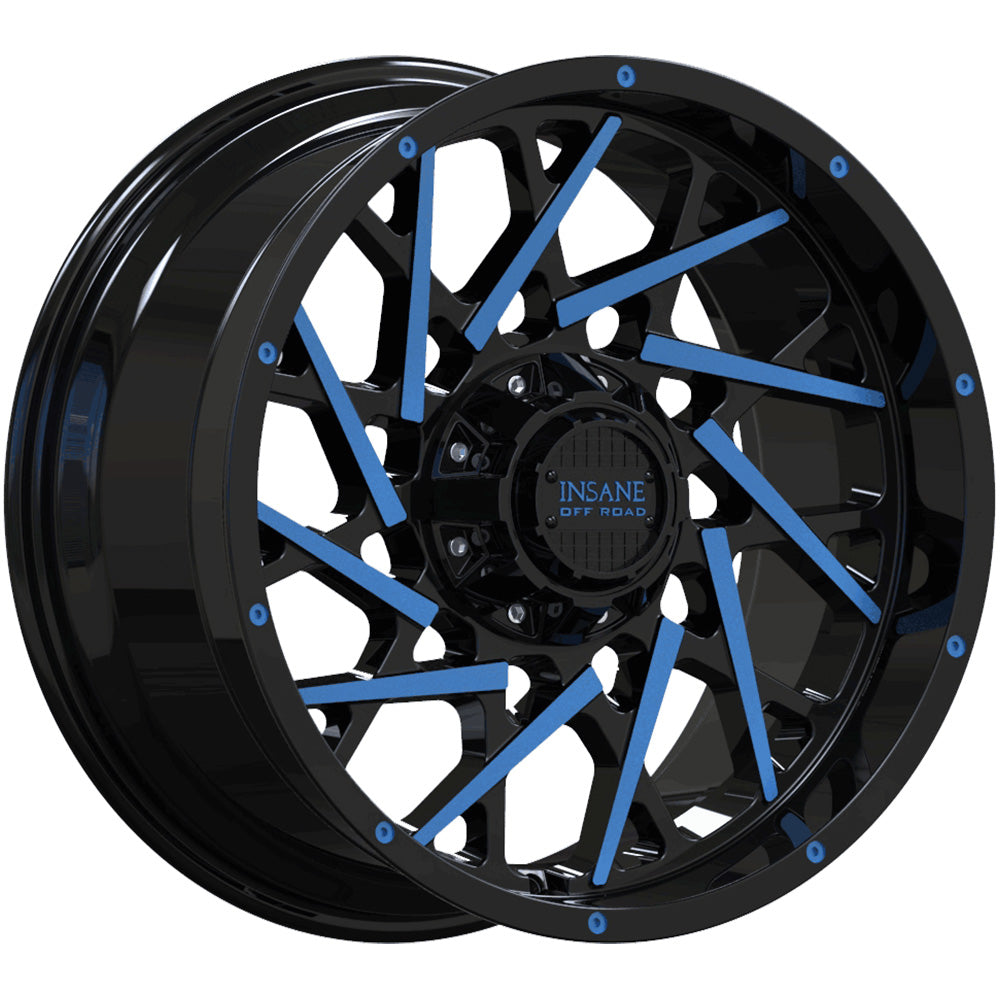 Insane Offroad IO-11 Black Blue Machined Wheel