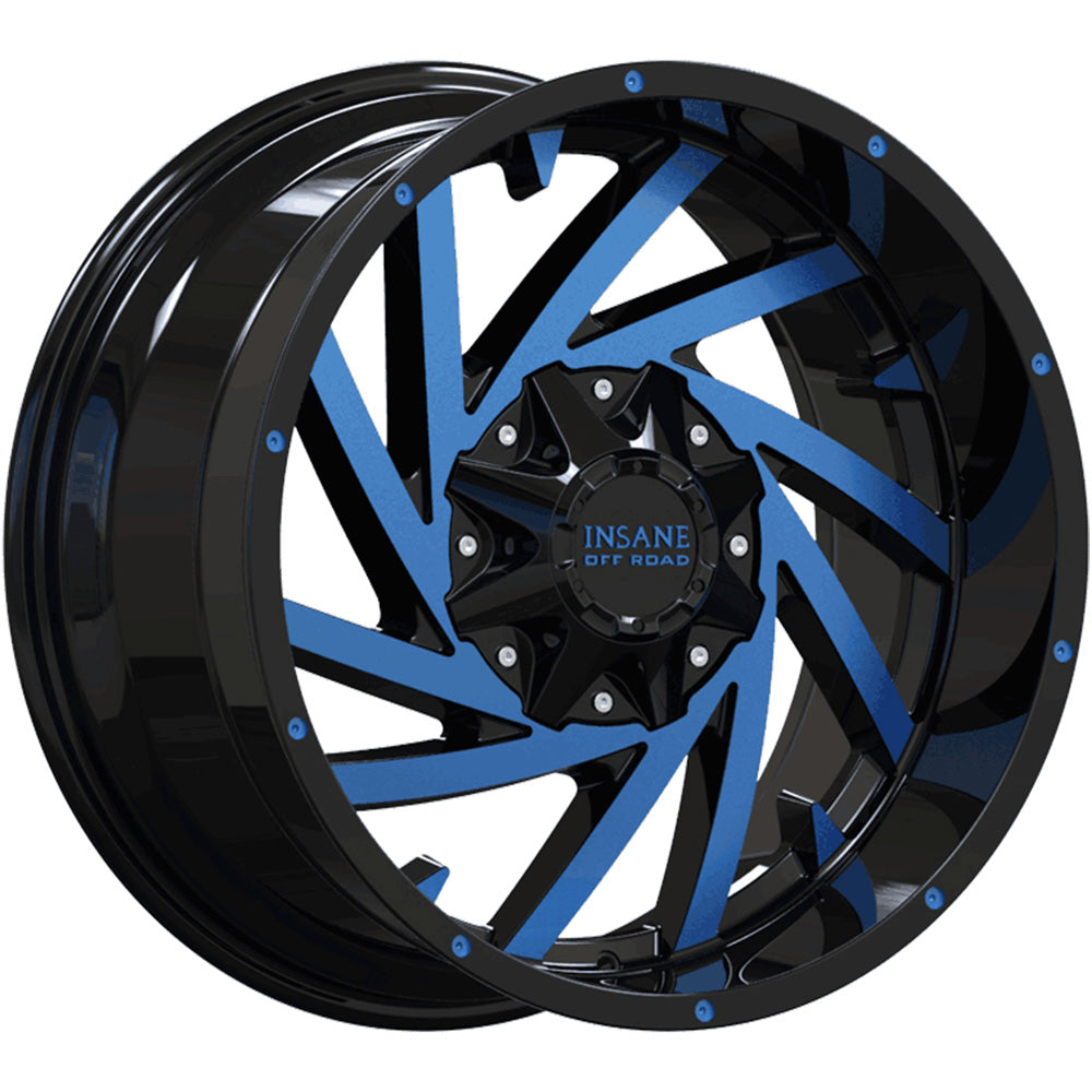 Insane Offroad IO-13 Black Blue Machined Wheel
