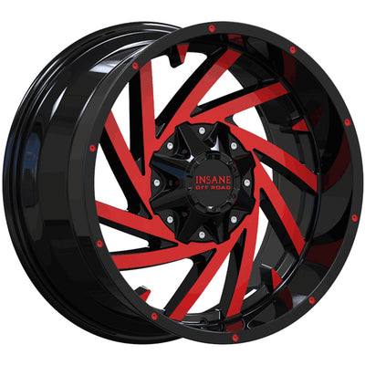 Insane Offroad IO-13 Black Red Machined Wheel