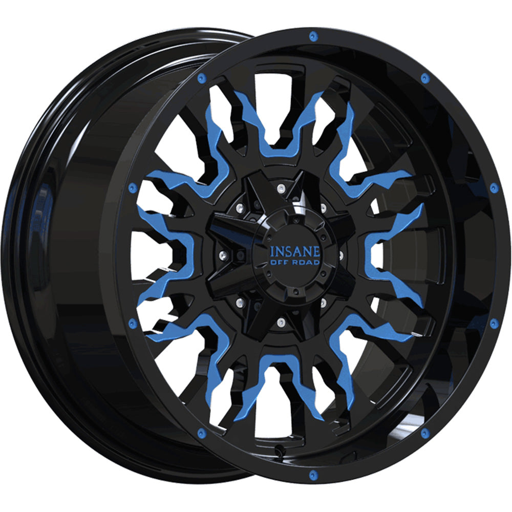 Insane Offroad IO-14 Black Blue Milled Wheel