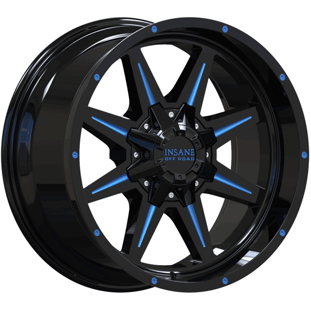 Insane Offroad IO-15 Black Blue Milled Wheel