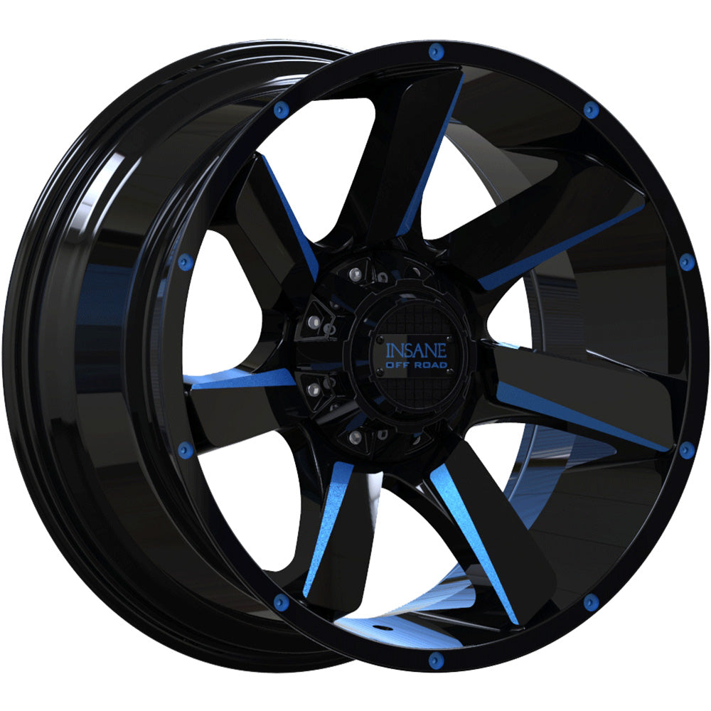 Insane Offroad IO-17 Black Blue Milled Wheel