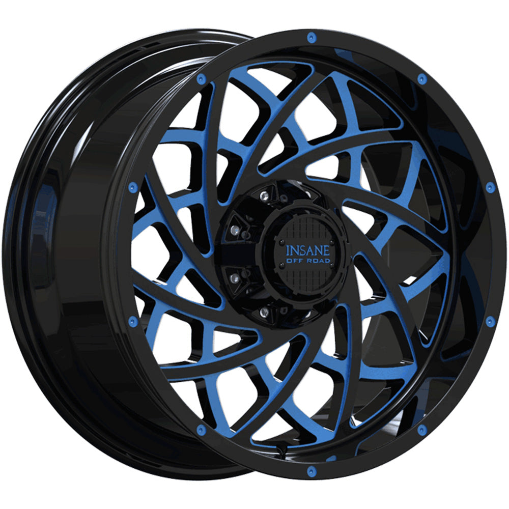 Insane Offroad IO-18 Black Blue Milled Wheel