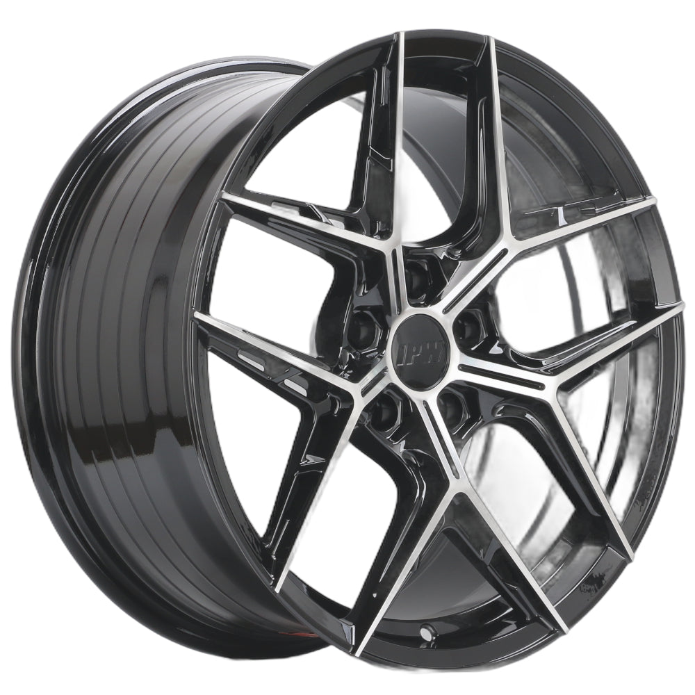 IPW W037 Black Machined Wheel