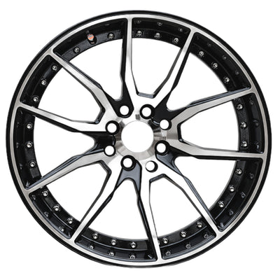 IPW W512 Black Machined Wheel