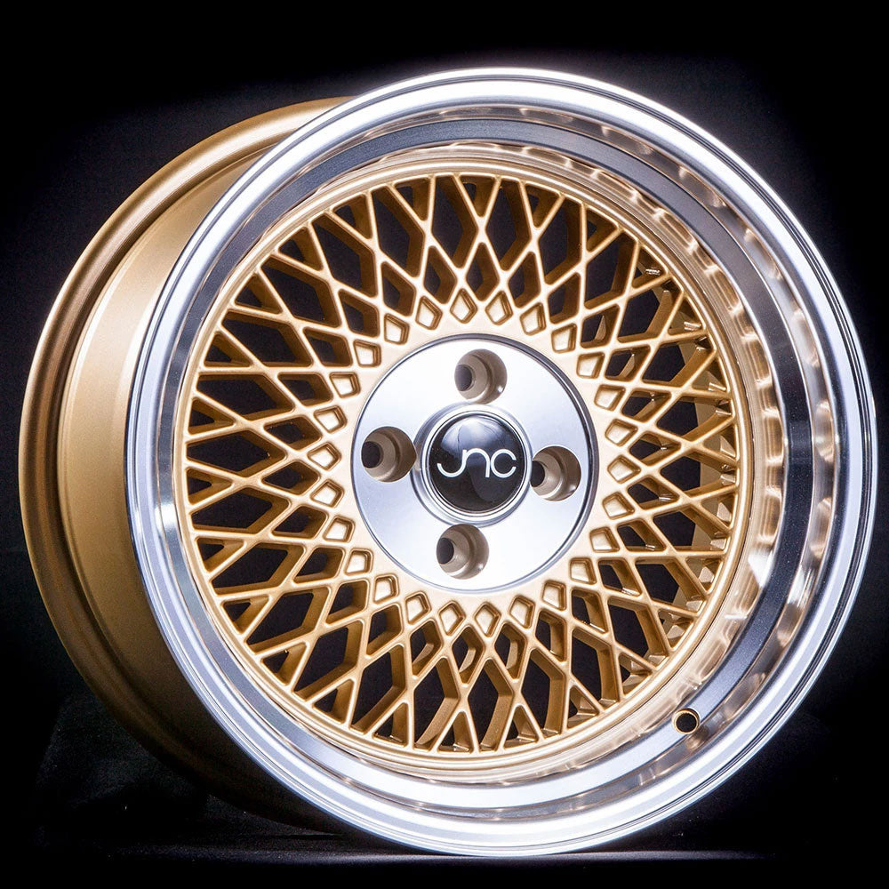 JNC JNC031 15x8 +20mm Gold with Machined Edge