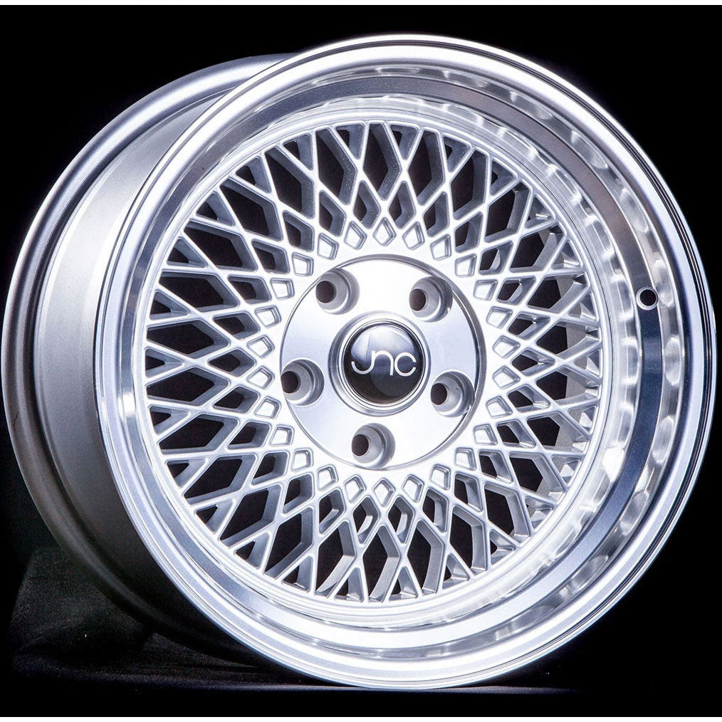 JNC JNC031 15x8 +20mm Silver with Machined Spokes and Lip