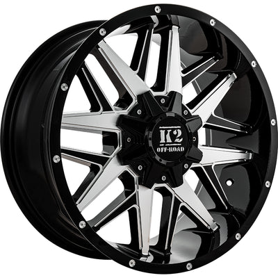 K2 Offroad Mayhem Black Machined Wheel