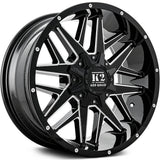 K2 Offroad Mayhem Black Milled Wheel