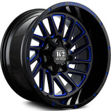 K2 Offroad Razorback Black Blue Milled Wheel
