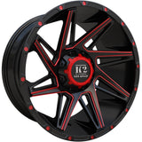 K2 Offroad Torque Black Red Milled Wheel