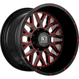 K2 Offroad Warrior Black Red Milled Wheel