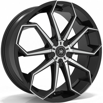Karma Kustoms K10 Black Machined Wheel
