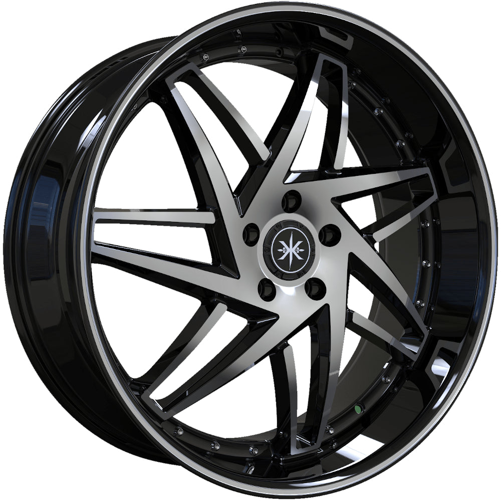 Karma Kustoms K14 Black Machined Wheel