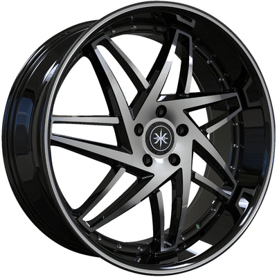 Karma Kustoms K14 Black Machined Wheel
