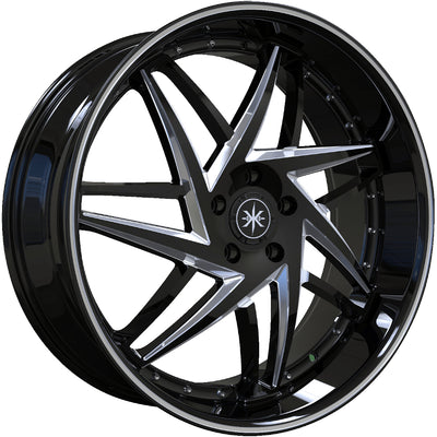 Karma Kustoms K14 Black Milled Wheel