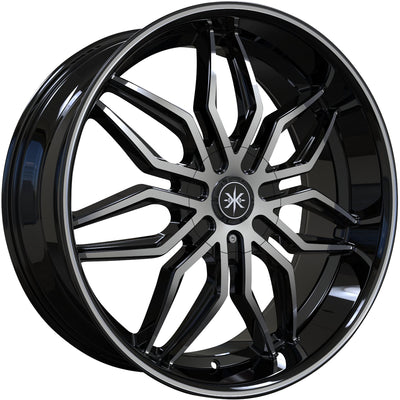 Karma Kustoms K18 Black Machined Wheel