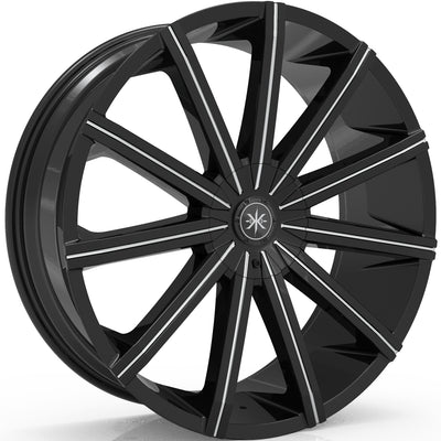 Karma Kustoms K2 Black Milled Wheel