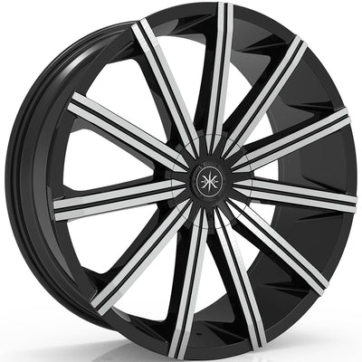 Karma Kustoms K2 Black Machined Wheel