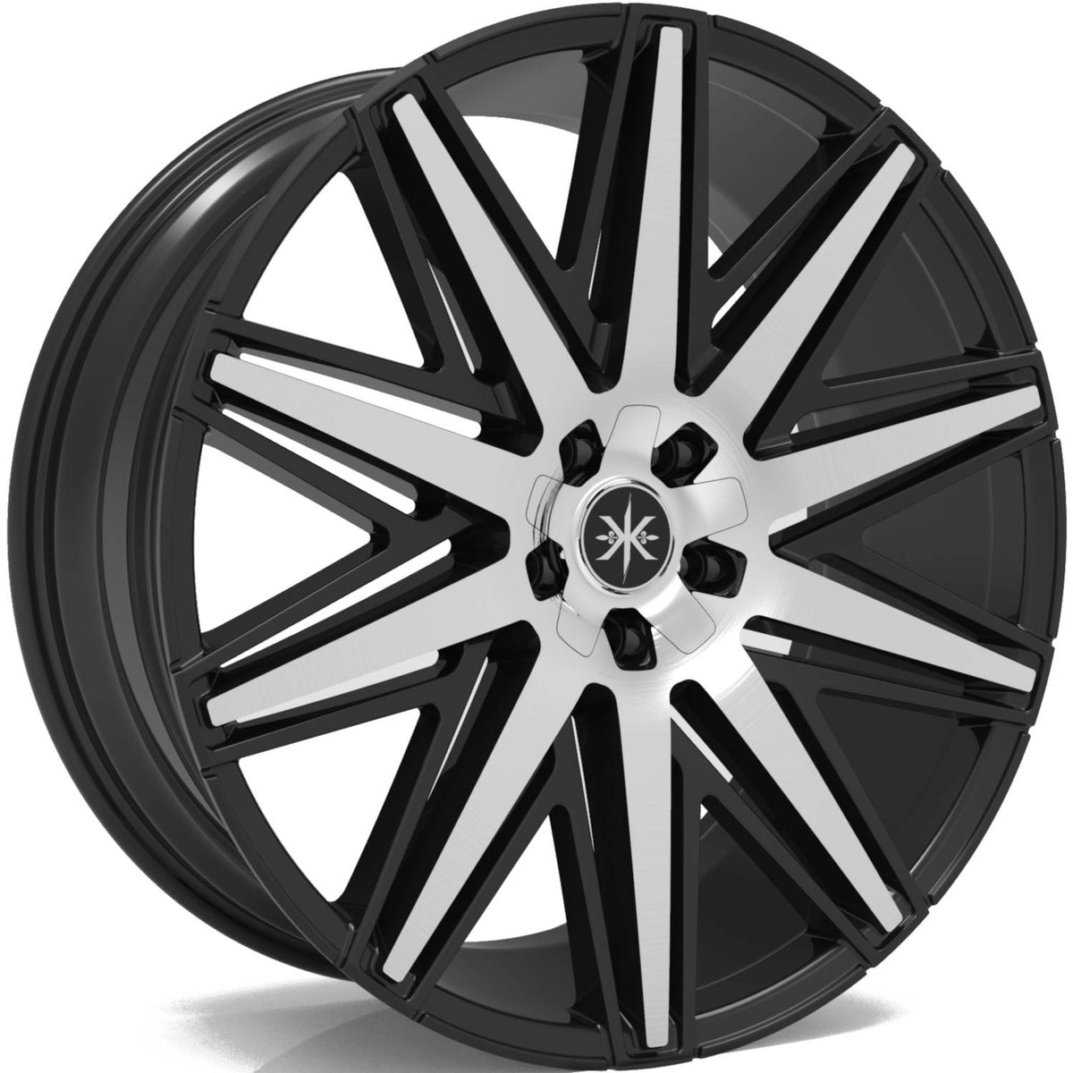 Karma Kustoms K6 Black Machined Wheel