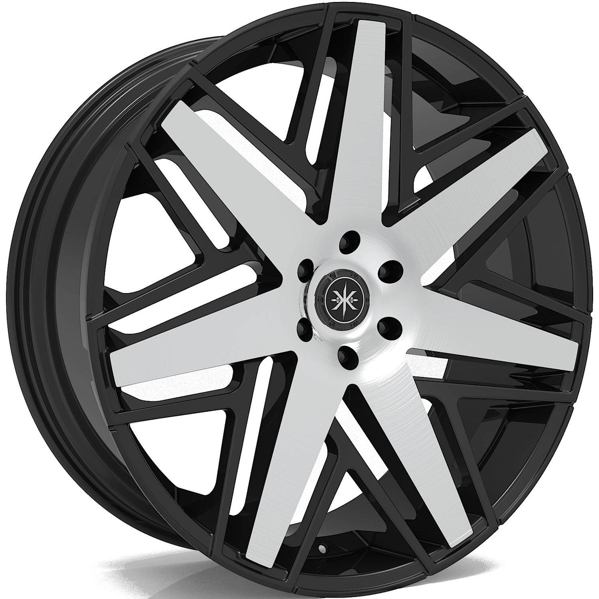 Karma Kustoms K8 Black Machined Wheel
