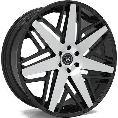 Karma Kustoms K8 Black Machined Wheel